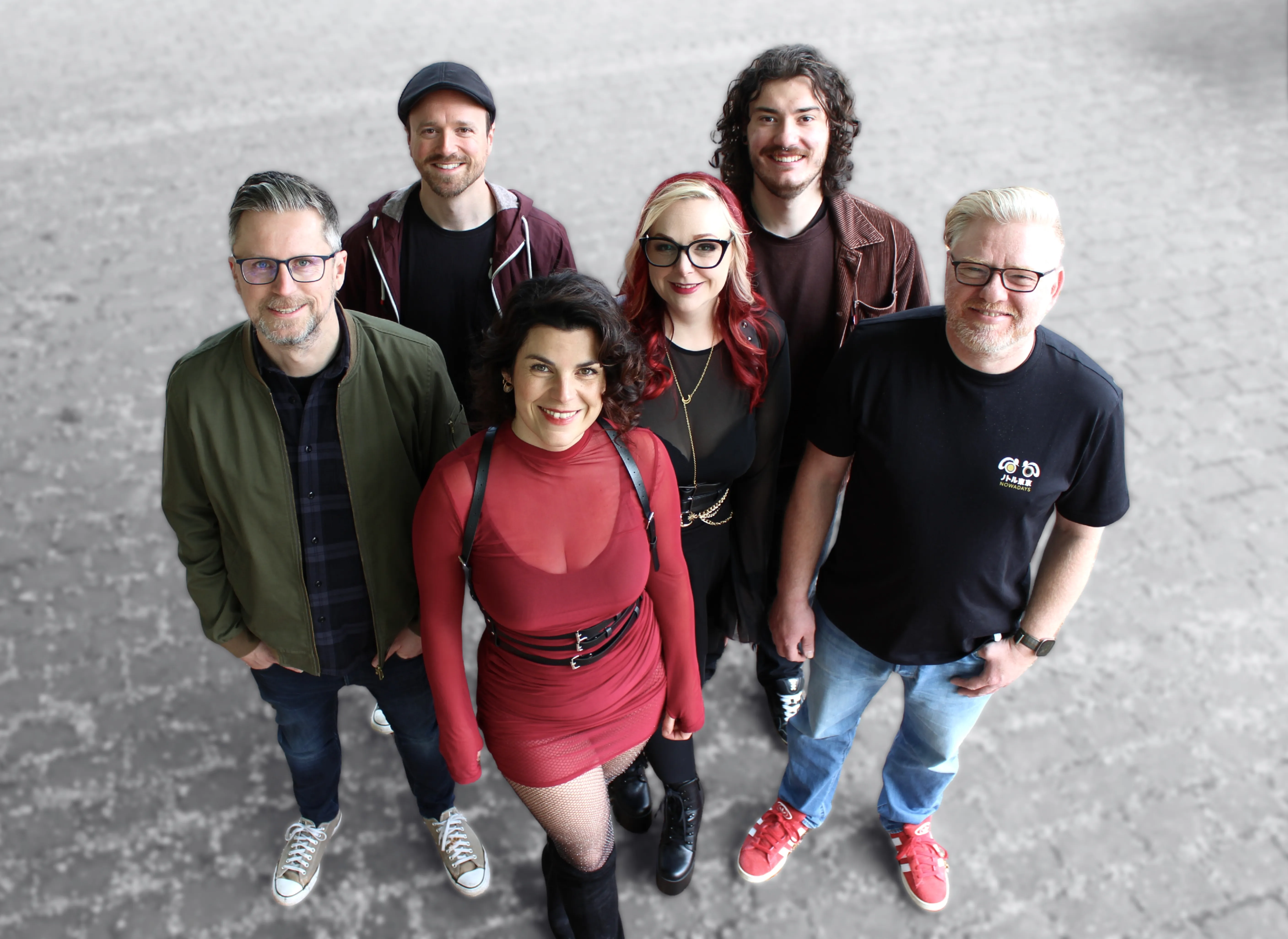Band Gruppe oben SW